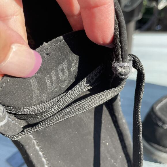 Lugz WALLY Chukka Boots Men’s 9.5 Black Nubuck Faux Suede Mid Ankle Lace Up - Picture 5 of 12